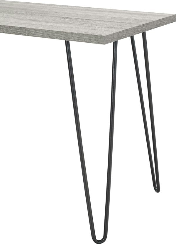 Dorel Home Owen Retro Office Writing Desk in Distressed Grey Oak