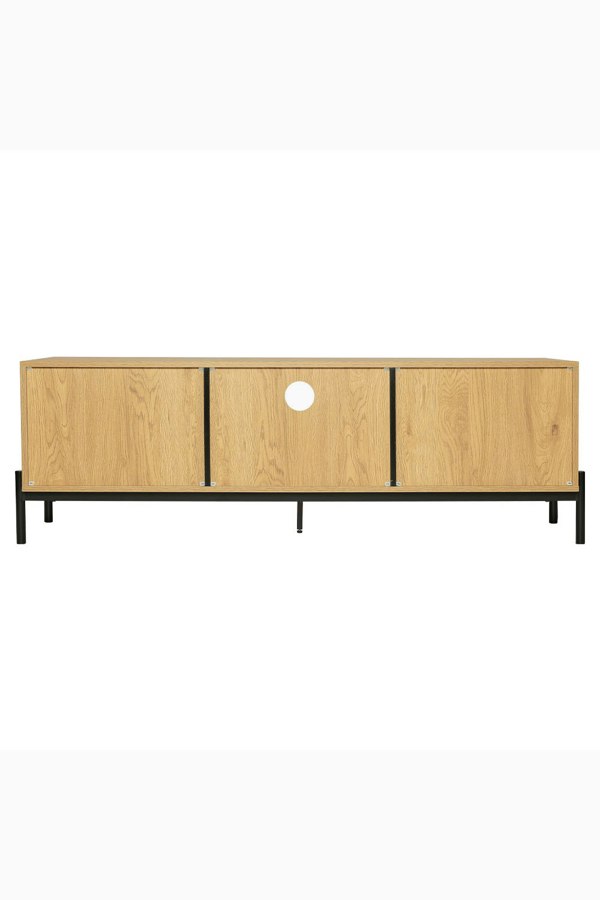 Living and Home Entertainment Centre TV Storage Cabinet with Rattan Doors