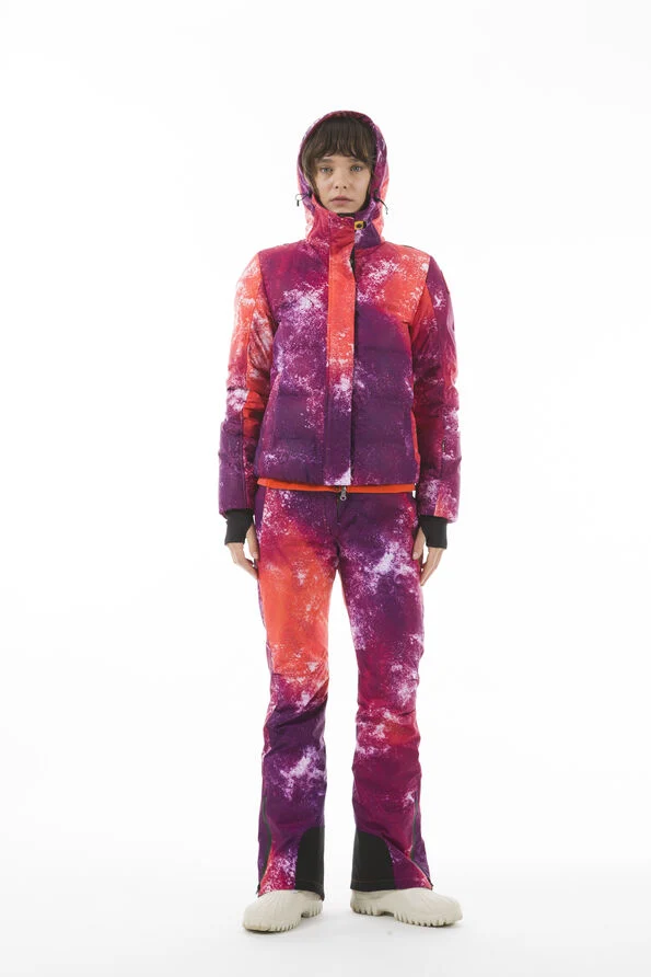 Parajumpers Berry Snow Print Down Jacket - Purple