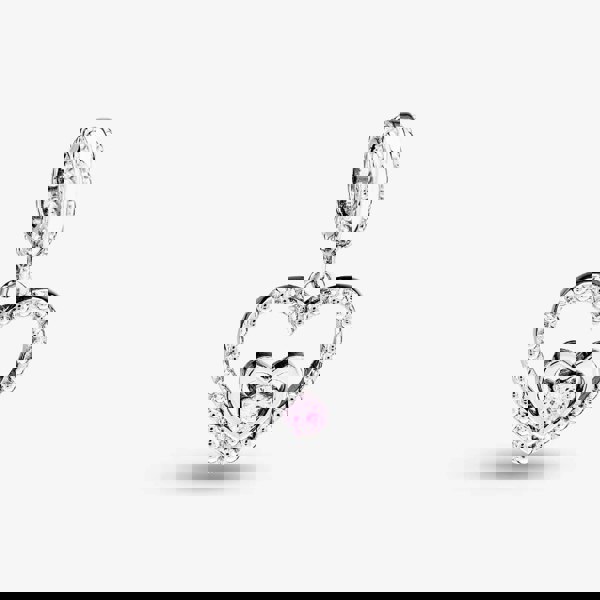 Rosa Lea October Birthstone Heart Dangle Charm AM-2THB004204-Pink