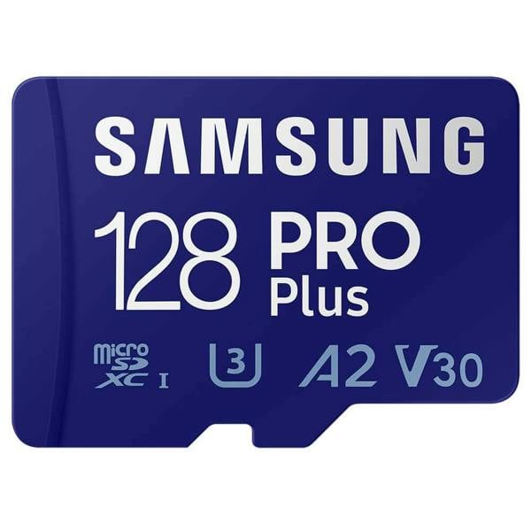Samsung PRO PLUS microSD card 180MBs U3, V30, A2, with adapter 128GB