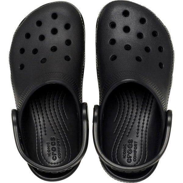 Crocs Kids' Classic Thermoplastic Black Loafers