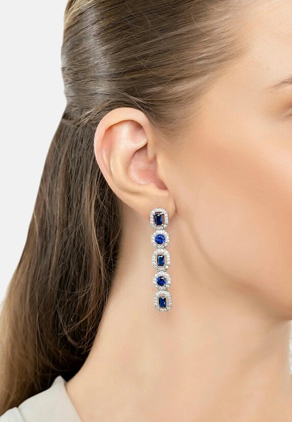 Latelita Whistledown Sapphire Gemstone Earrings Silver