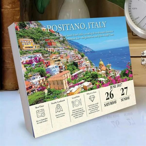 Passport to the World Desk Calendar 2027, Desk Calendars, Day To View, Travel, Gift
