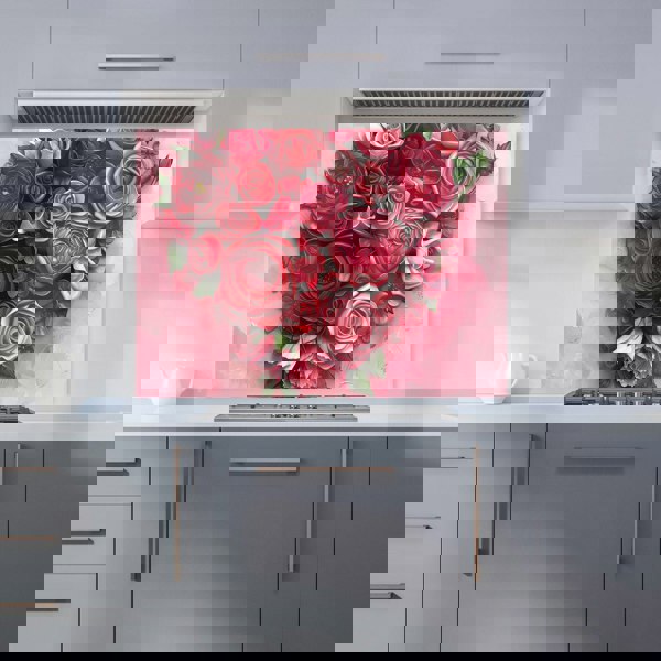 Warren Reed - Designer Heart of Roses Kitchen Splashback