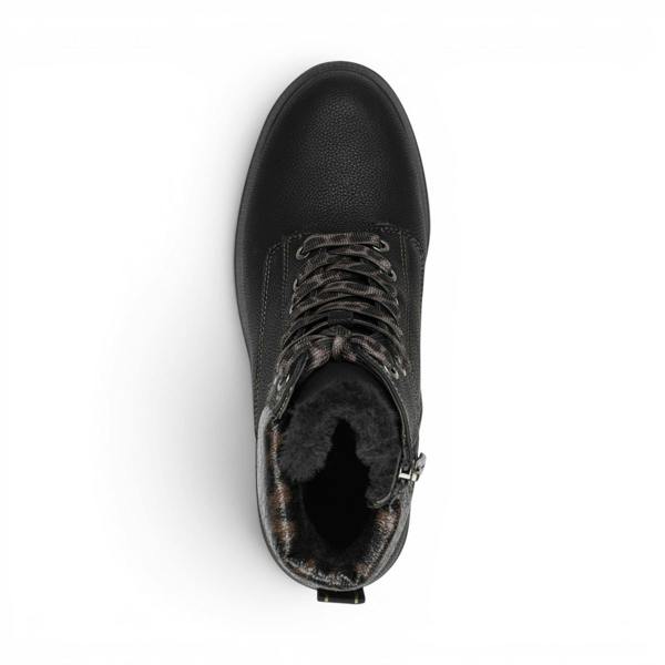 Tamaris Women’s Black Warm Lace-Up Winter Outdoor Ankle Boots - 26266-43