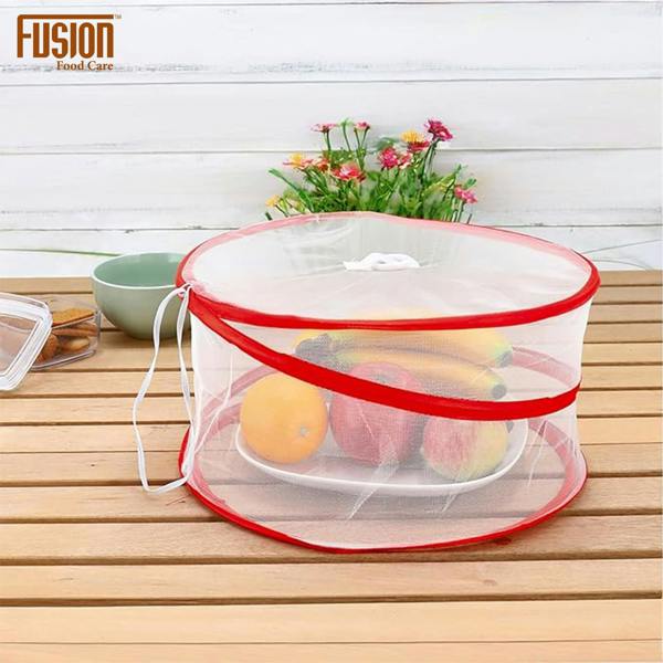Fusion Food Care Collapsible Pop Up Food Covers 3 Pack Fine Mesh Food Tent Protectors for Kitchen, BBQs, Picnics, Camping & Outdoor Dining