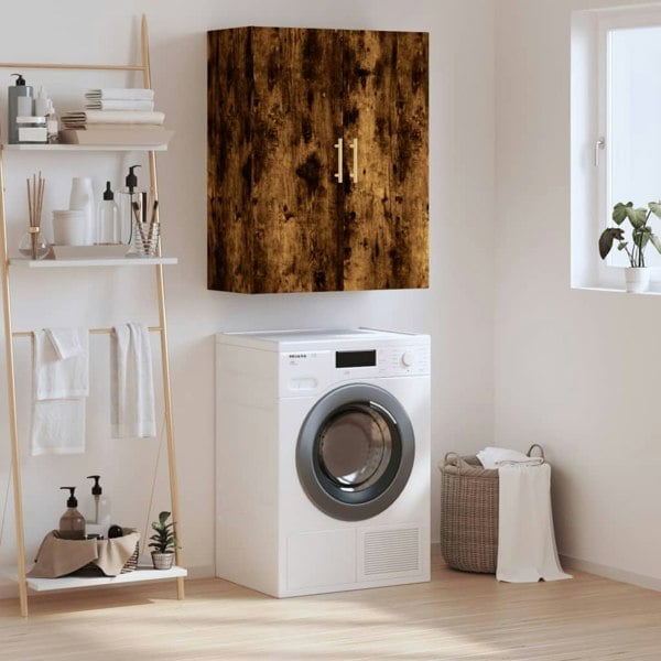 Berkfield Wall Mounted Cabinet Smoked Oak 69.5x34x90 cm