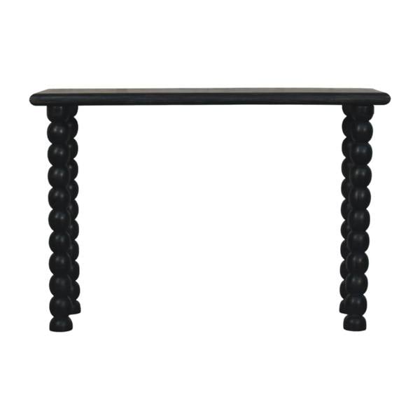 Artisan Furniture Solid Mango Wood Spindle Linear Console Dark brown
