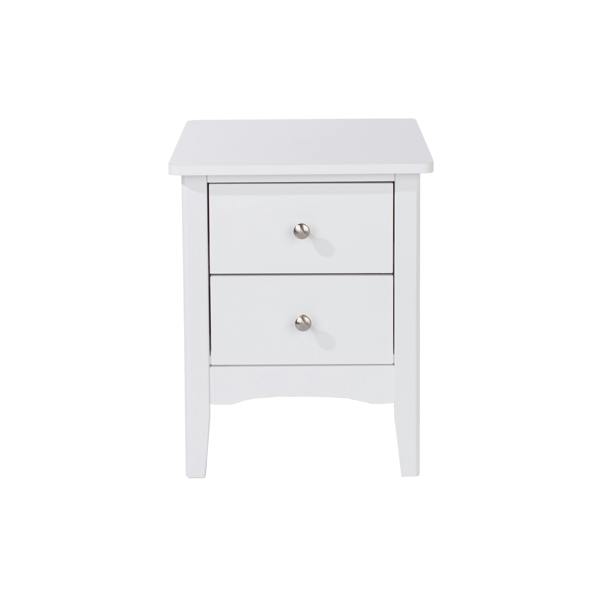 Core Products Como 2-Drawer Petite Bedside Cabinet, Shaker