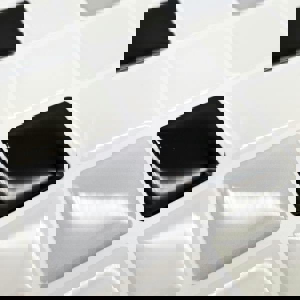 Classic Black and White Mosaic Glossy 3D Sticker Tile 30.5 x 15.4cm (12 x 6 in) - 12pcs in a pack