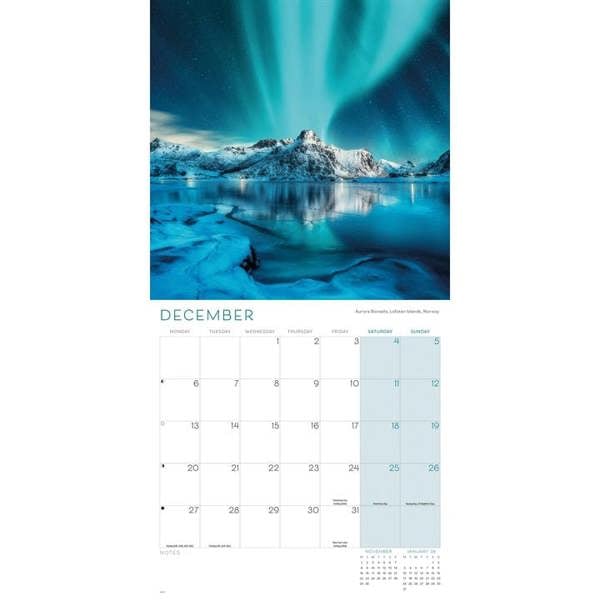 Most Beautiful Places On Earth Calendar 2027, Wall Calendars, Month To View, Travel, Gift