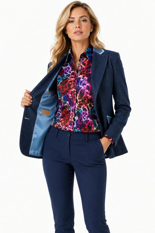 Claudio Lugli The Ascot Herringbone Contrast Blazer
