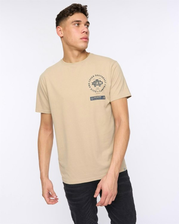 Duck and Cover Chellforth T-Shirt - Greige