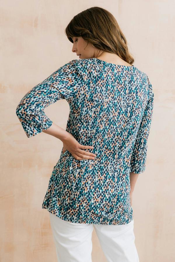 Lily & Me Maple Jersey Print Tunic Ocean