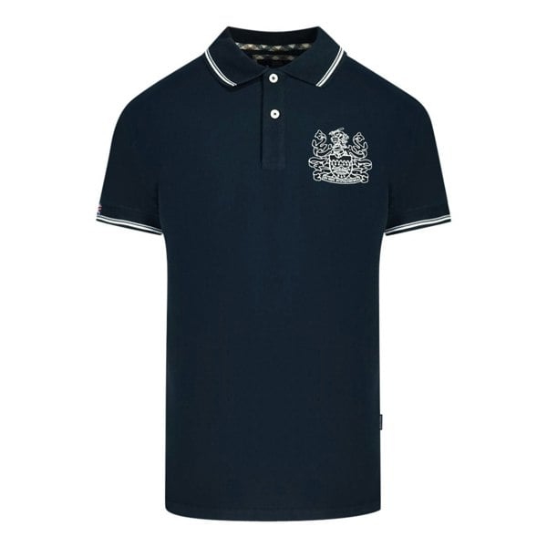 Aquascutum Aldis Tipped Polo Shirt - Navy Blue