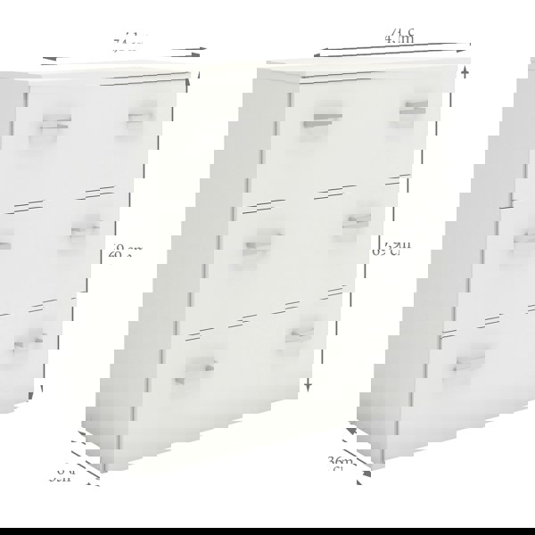 Furniture To Go Space Chest of 3 Drawers in White