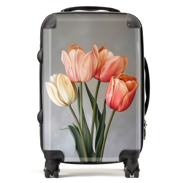 Warren Reed Spring Tulips Suitcase