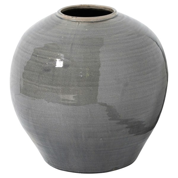 Hill Interiors Garda Regola Glazed Vase - Grey
