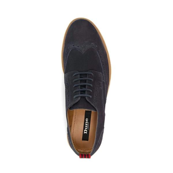 Dune London Mens Britle Nubuck Casual Shoes - Navy - 