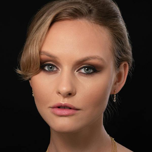 namana Gold Dainty Drop Earrings For Women with 4 Sparkling Cubic Zirconia Stones