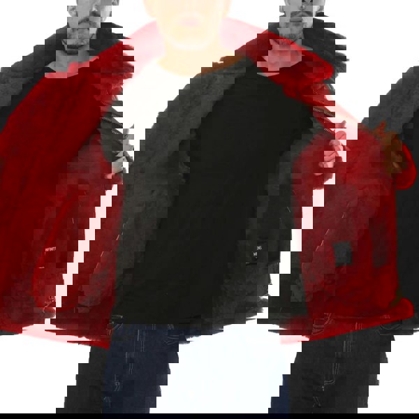 Leather Company Men's Red Shearling B3 Bomber Leather Jacket