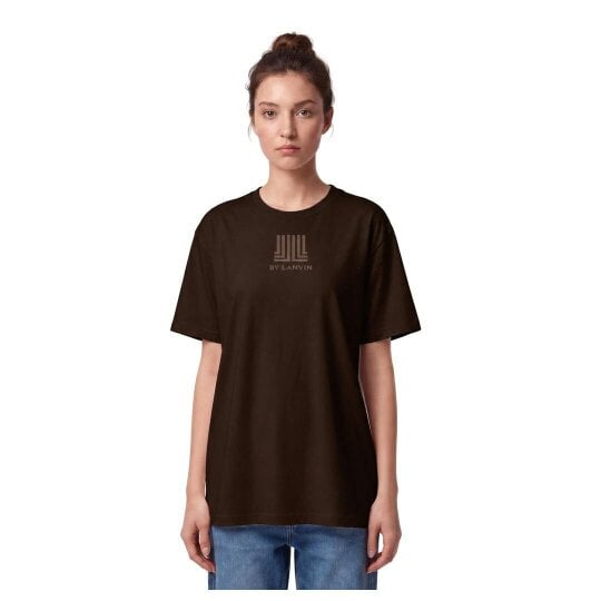 By Lanvin Printed Central Logo Dark Brown T-Shirt