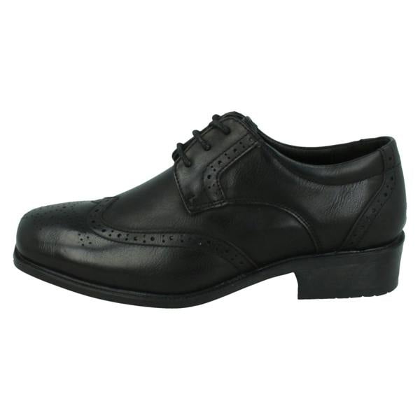Spot On Boys Spot On Low Heel Lace Up Brogue School Shoes N1156
