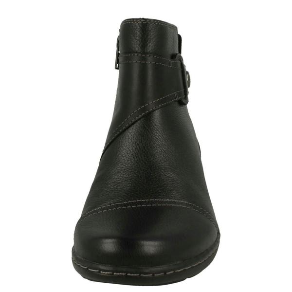 Clarks Ladies Clarks Strap Detailed Ankle Boots Cora Tropic