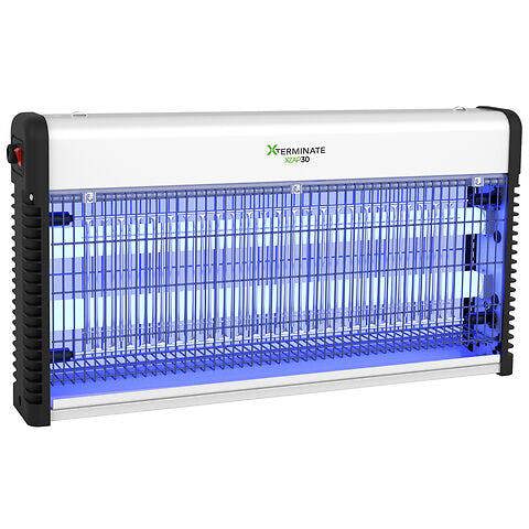 Xterminate UV LED Wall Mounted Fly Killer Zapper Unit Electric for Capturing Flies, Mosquitoes, Moths and Flying Insects 30w