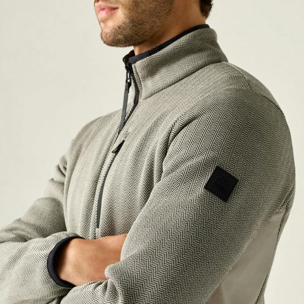 Regatta Mens Brayleigh Full Zip Fleece Jacket - Moonbeam - 