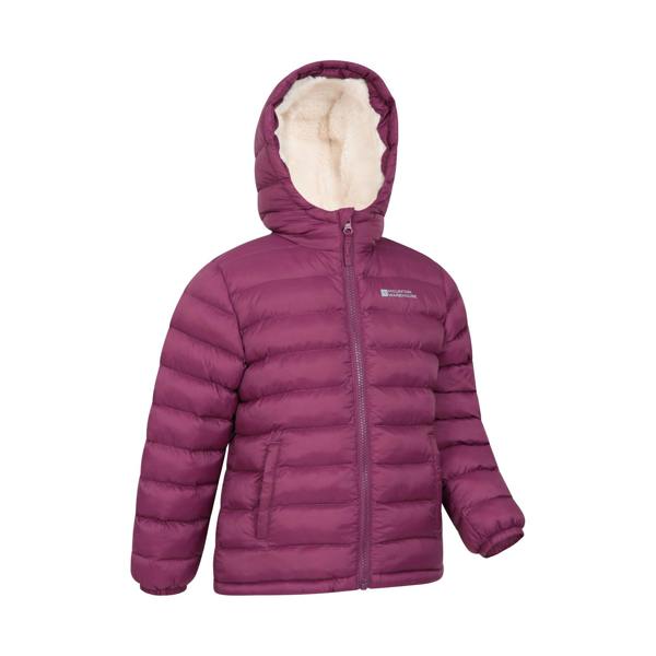 Mountain Warehouse Childrens/Kids Seasons Faux Fur Lined Padded Jacket - Pink - 