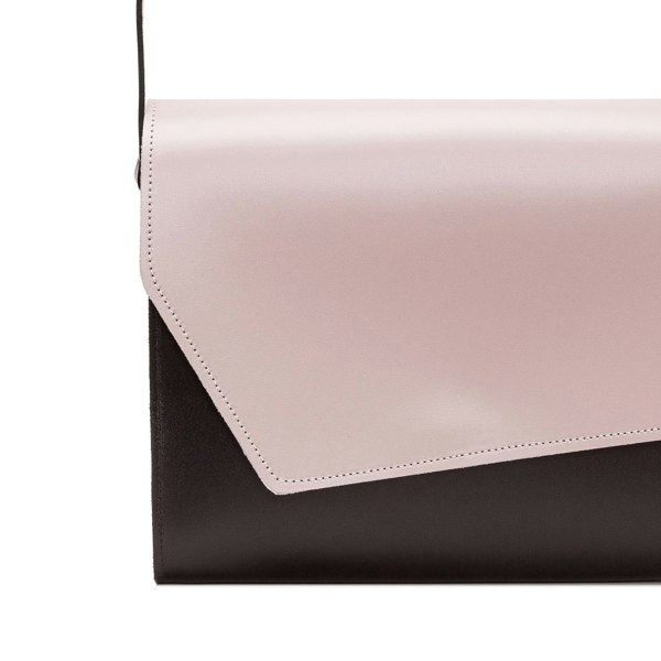 Zatchels Handmade Leather Clutch Bag - Rose Truffle