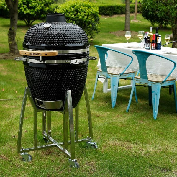 Fresh Grills Kamado Charcoal BBQ Grill 21" Mega - Fresh Grills