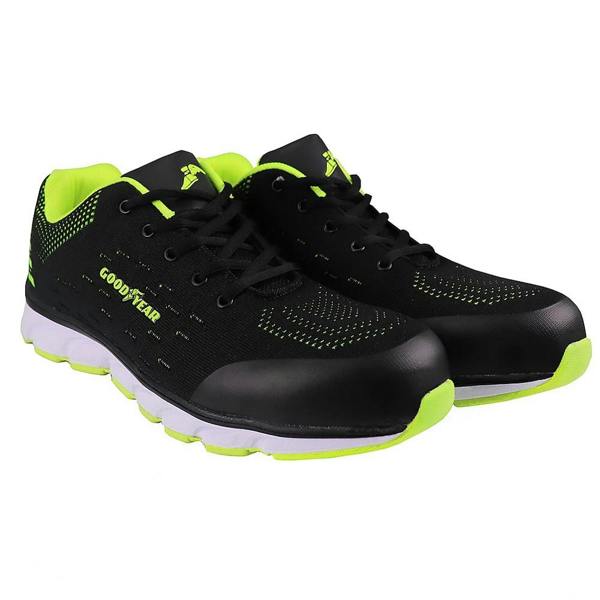 Goodyear Mens Safety Shoes - Black/Green