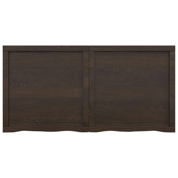 Berkfield Bathroom Countertop Dark Grey 120x60x4 cm Treated Solid Wood