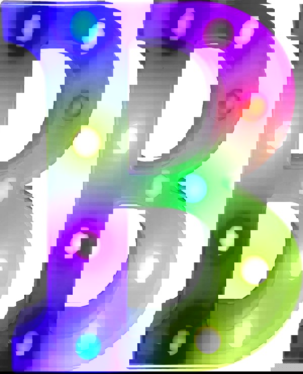 St Helens Battery Operated RGB Letter   With Remote Control Letter B