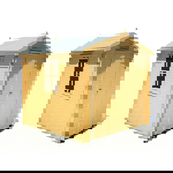 Shire Danbury 8x8 Log Cabin 19mm interlock  Cladding - Best Shed