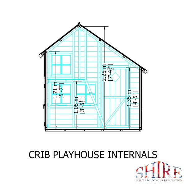Shire Crib 7x6 Shiplap Children's Playhouse