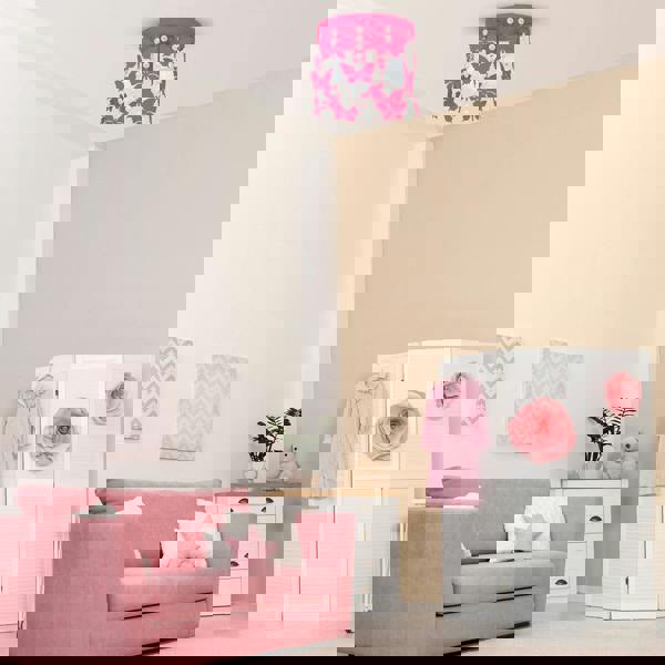 Milagro Angelica Hot Pink Ceiling Lamp Hand Made