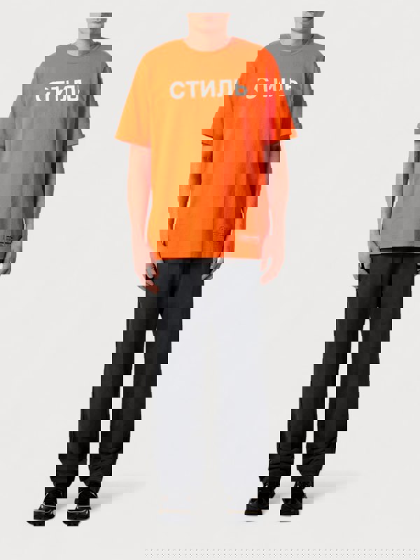 Heron Preston CTNMB Logo T Shirt Orange - Supplied FashionHeron Preston