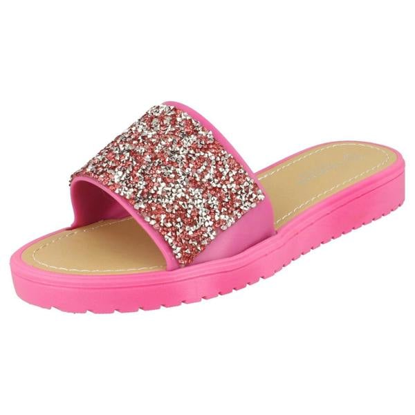 Savannah Ladies Savannah Open Toe Glitter Front Sandals