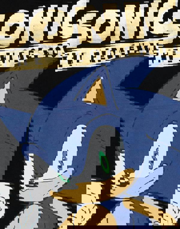 Sonic the Hedgehog Boys Black Japanese Text Print Short Sleeved T-Shirt