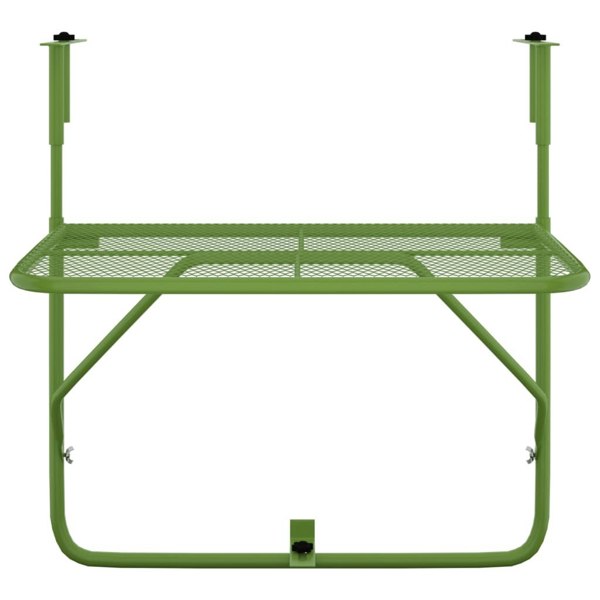 Berkfield Balcony Table Green 60x40 cm Steel