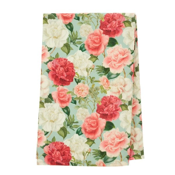 RHS Rose Garden Shower Proof Outdoor Cotton Dining Table Cloth