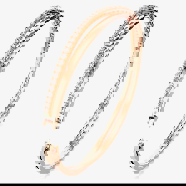 Swarovski Twist Rose Gold Tone Plated Crystal Bangle 5620552