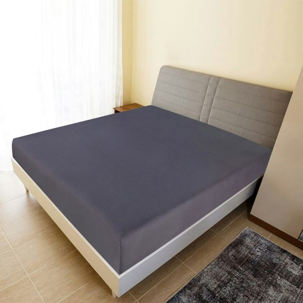 Berkfield Jersey Fitted Sheets 2 pcs Anthracite 90x200 cm Cotton