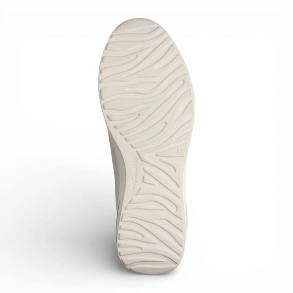 Tamaris Women's White Gold Platform Zip Lace-Up Sneakers
