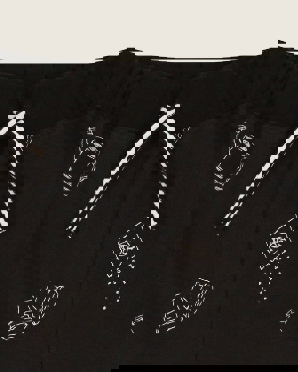 Black organic cotton kids shorts