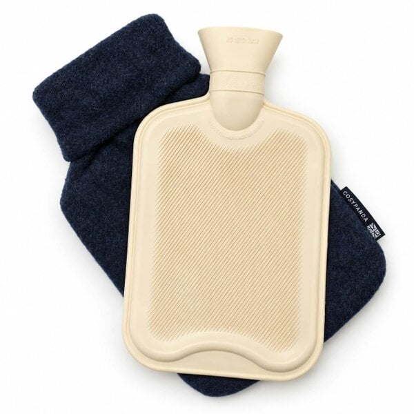 CosyPanda Navy Merino Wool 2 Litre Hot Water Bottle